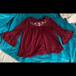 PRICE DROP!! red bell sleeve top